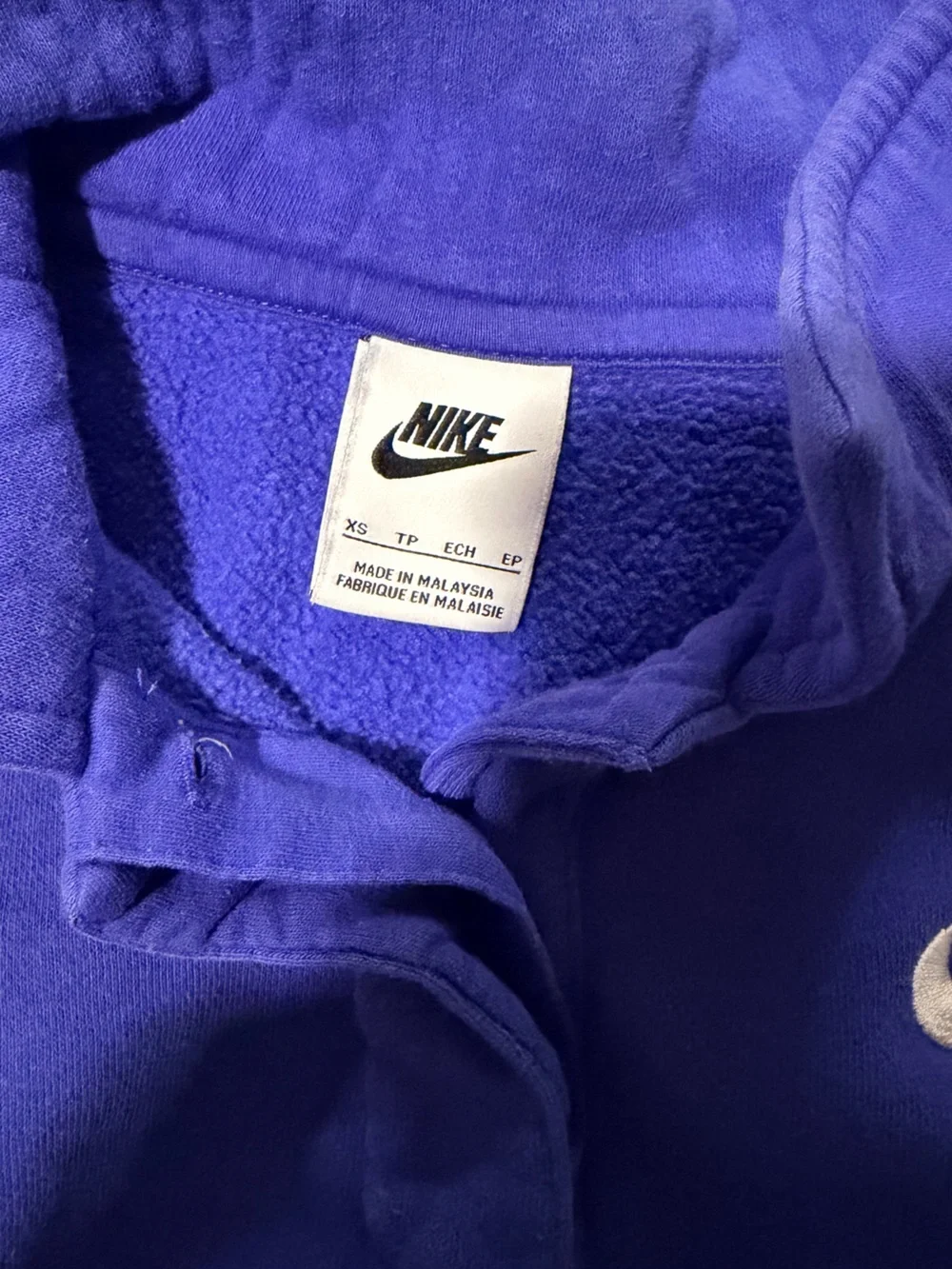 Nike Royal Blue Cropped Quarter-Zip Sweatshirt